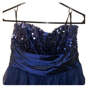 Navy Blue Prom Short Prom Dress | 7